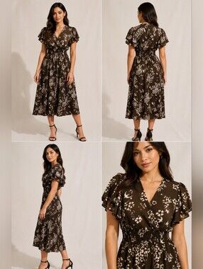 🍏Jon & Anna Floral Midi Dress – Size Medium
